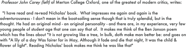  Professor John Carey (left)